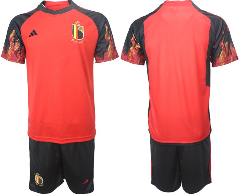 Men 2022 World Cup National Team Belgium home red blank Soccer Jerseys->customized soccer jersey->Custom Jersey